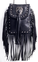 Calavera Tassel Bag-Gothic Accessories-Tragic Beautiful