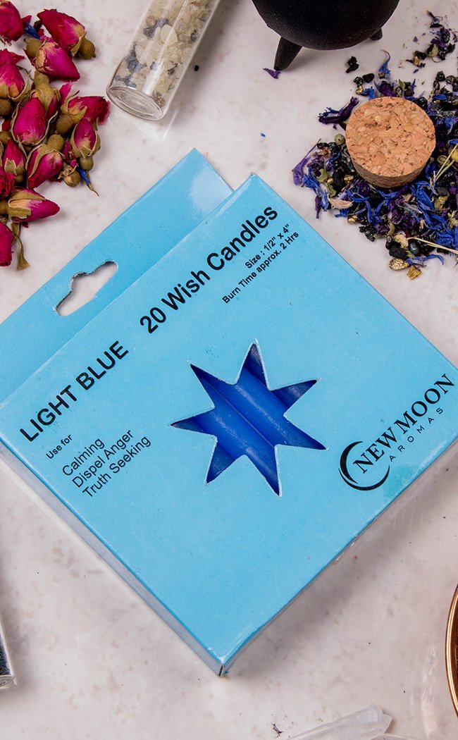 Chime Spell Candles 20 Pack - Light Blue-Candles-Tragic Beautiful