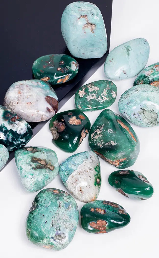 Chrome Chrysoprase | Mtorolite Polished Freeforms | Rare-Crystals-Tragic Beautiful