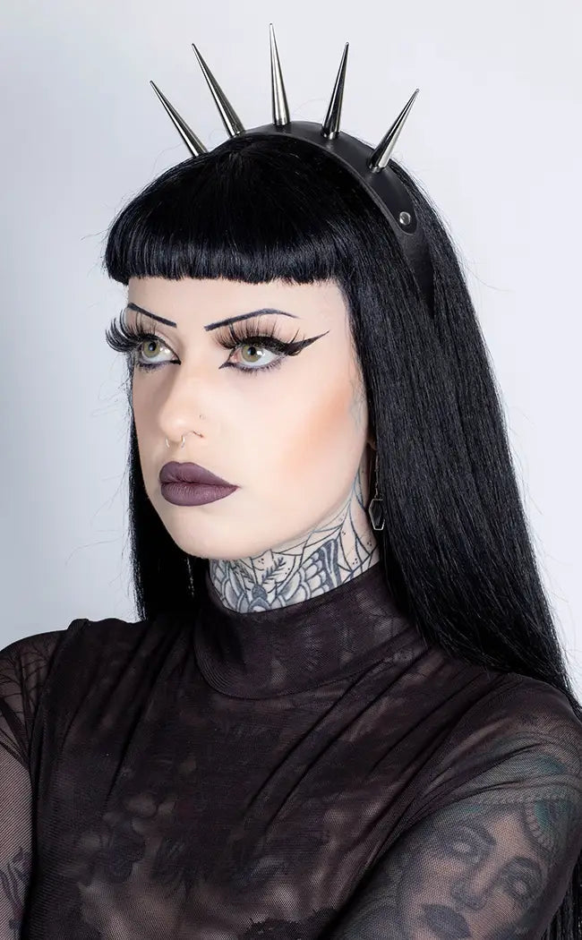 Crown of Thorns Headband | Silver-Cold Black Heart-Tragic Beautiful