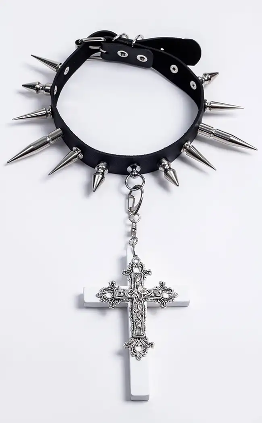 Crucify Me Daddy Choker-Cold Black Heart-Tragic Beautiful