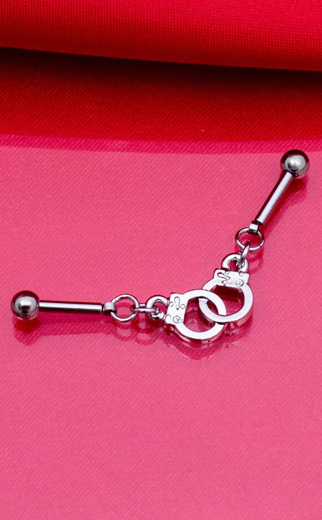 Cuffed Industrial Barbell-Impaler-Tragic Beautiful