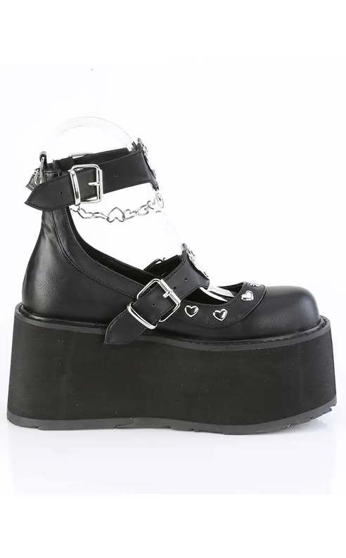 DAMNED-56 Platform Vegan Leather Mary Janes-Demonia-Tragic Beautiful