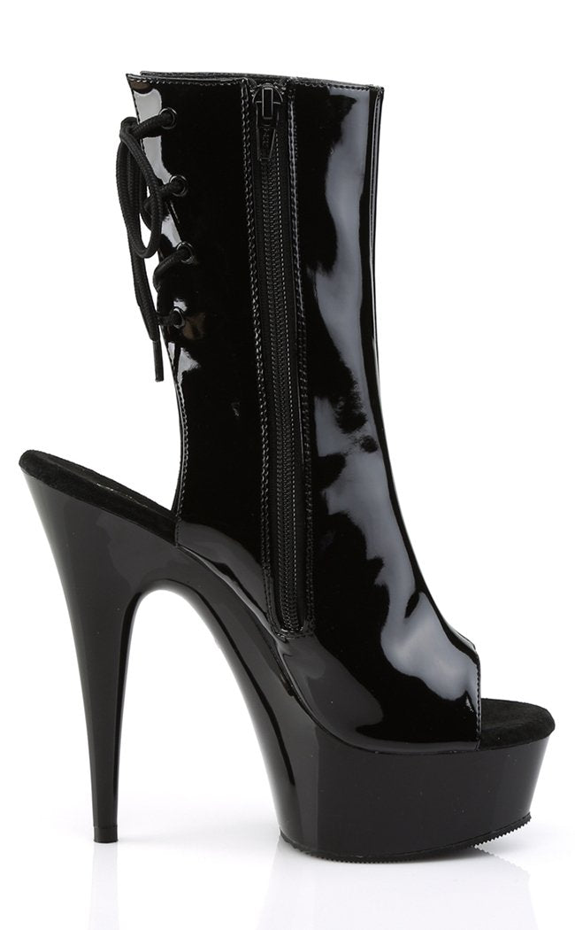 DELIGHT-1018 Black Ankle Boots-Pleaser-Tragic Beautiful