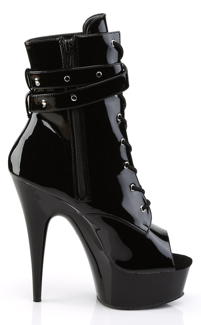 DELIGHT-1033 Black Ankle Boots-Pleaser-Tragic Beautiful