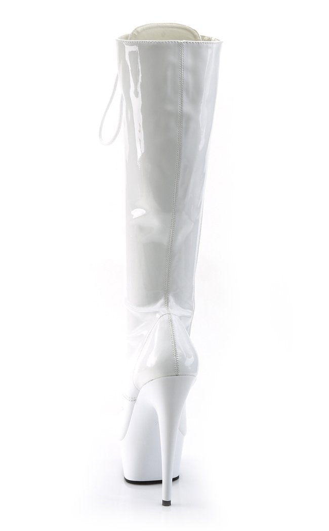 DELIGHT-2023 White Knee High Boots-Pleaser-Tragic Beautiful
