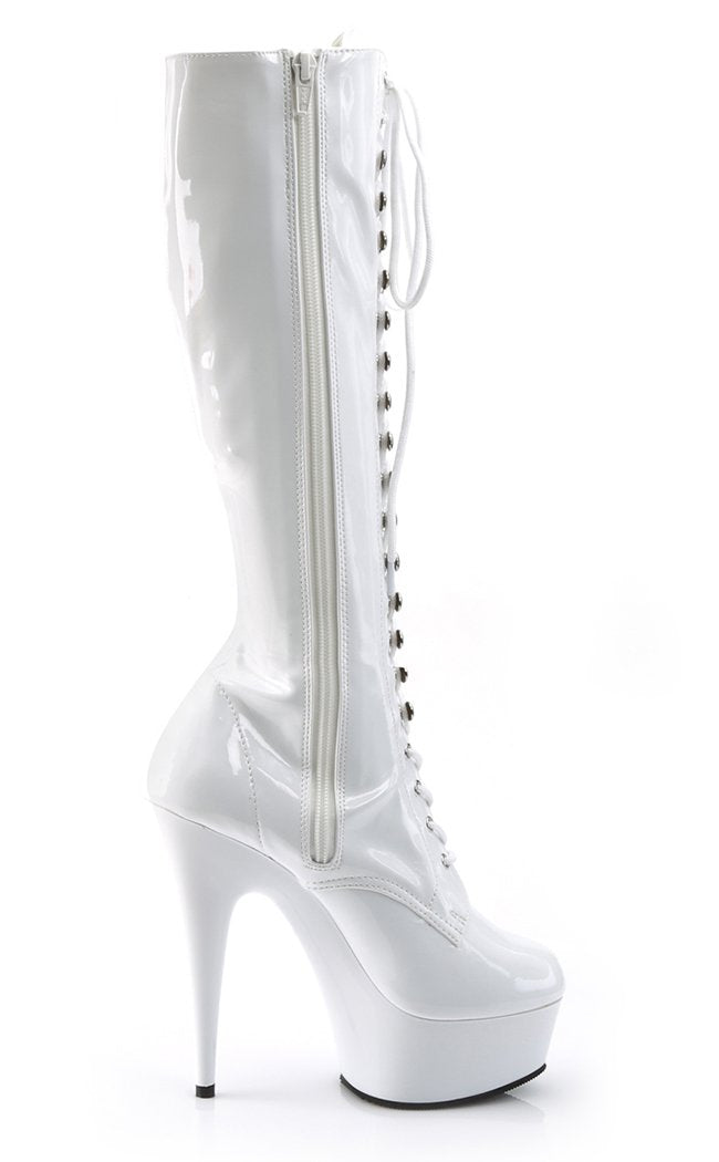 DELIGHT-2023 White Knee High Boots-Pleaser-Tragic Beautiful