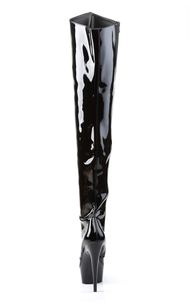 DELIGHT-3010 Black Thigh High Boots-Pleaser-Tragic Beautiful