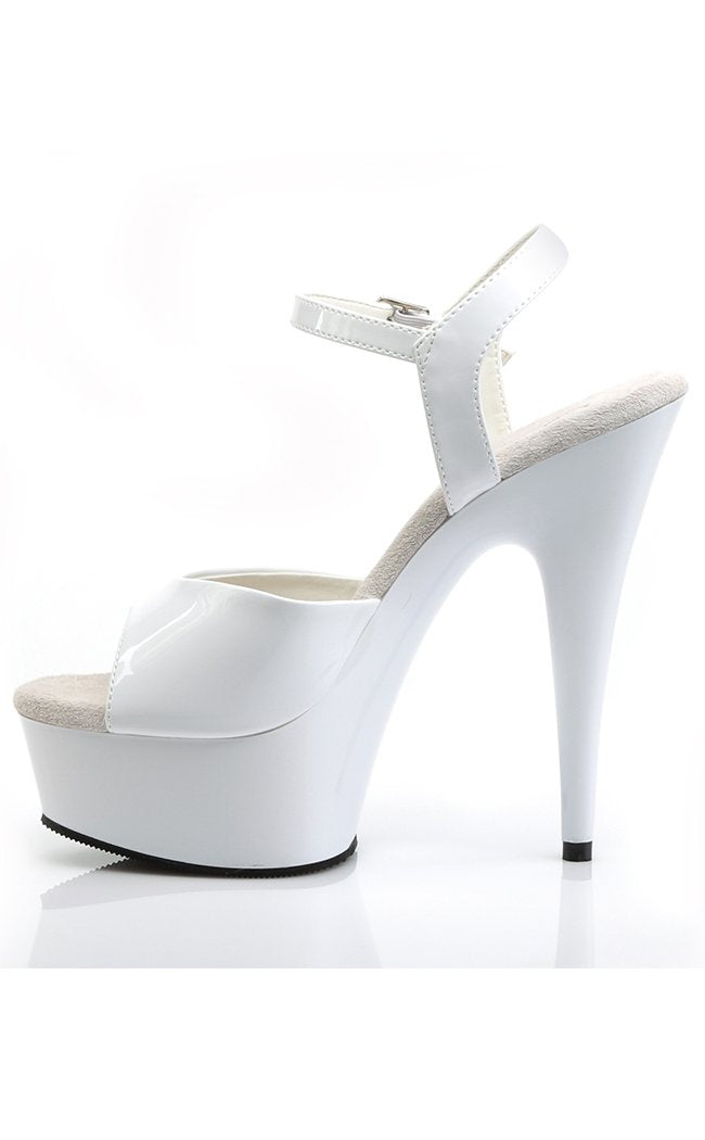 DELIGHT-609 White Heels-Pleaser-Tragic Beautiful