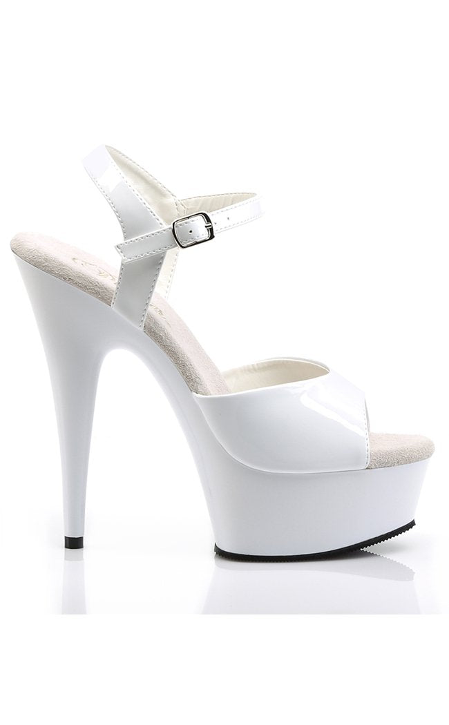 DELIGHT-609 White Heels-Pleaser-Tragic Beautiful