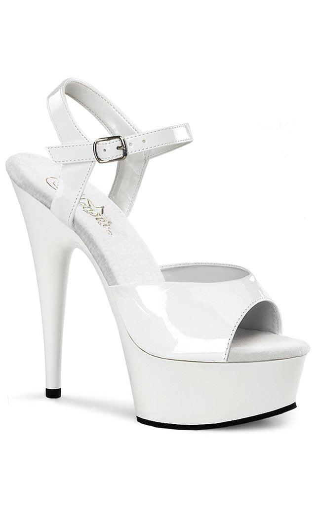 DELIGHT-609 White Heels-Pleaser-Tragic Beautiful