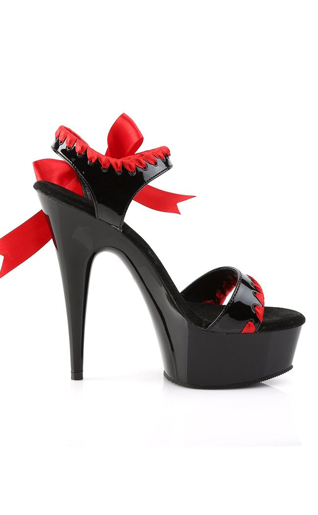 DELIGHT-615 Blk-Red/Blk Heels-Pleaser-Tragic Beautiful