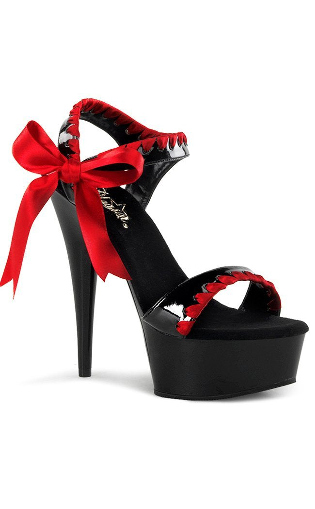 DELIGHT-615 Blk-Red/Blk Heels-Pleaser-Tragic Beautiful