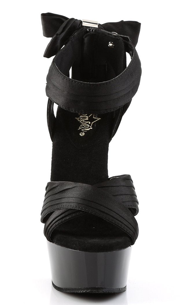 DELIGHT-668 Blk Satin/Blk Heels-Pleaser-Tragic Beautiful