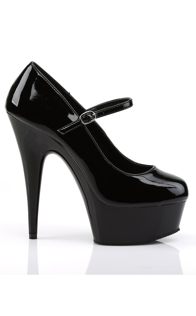 DELIGHT-687 Black Heels-Pleaser-Tragic Beautiful