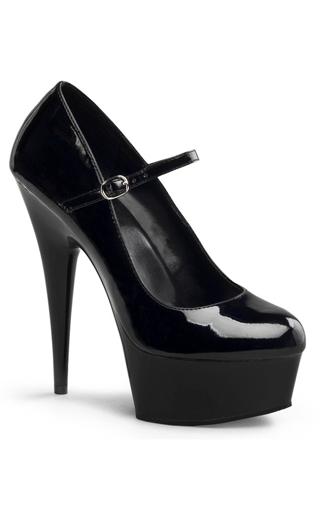 DELIGHT-687 Black Heels-Pleaser-Tragic Beautiful