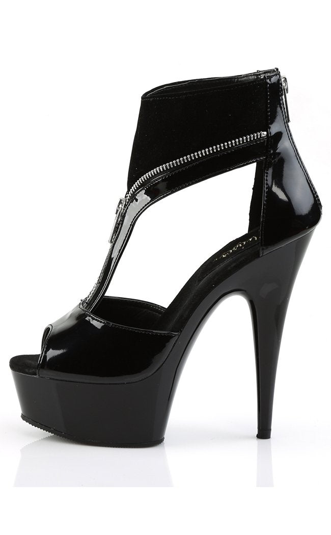 DELIGHT-690 Black Patent -Lamy Heels-Pleaser-Tragic Beautiful