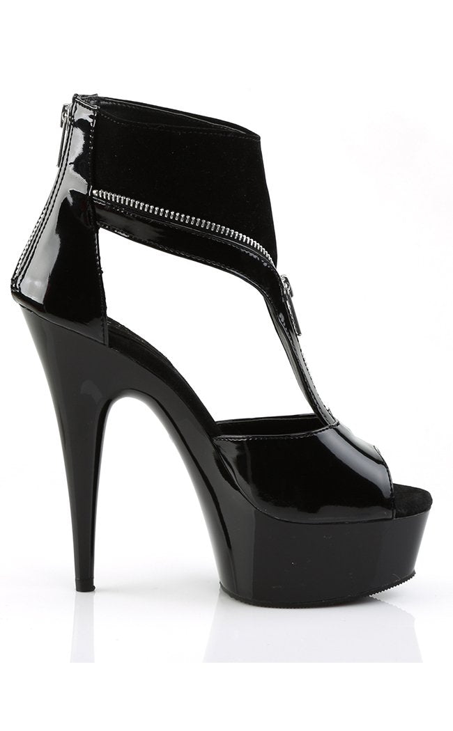 DELIGHT-690 Black Patent -Lamy Heels-Pleaser-Tragic Beautiful