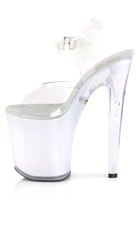 DISCOLITE-808 Clear/White Glow Colour Changing Light Up Heels-Pleaser-Tragic Beautiful