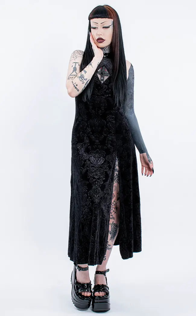 Danse Macabre Maxi Dress-Punk Rave-Tragic Beautiful