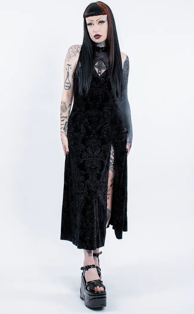 Danse Macabre Maxi Dress-Punk Rave-Tragic Beautiful