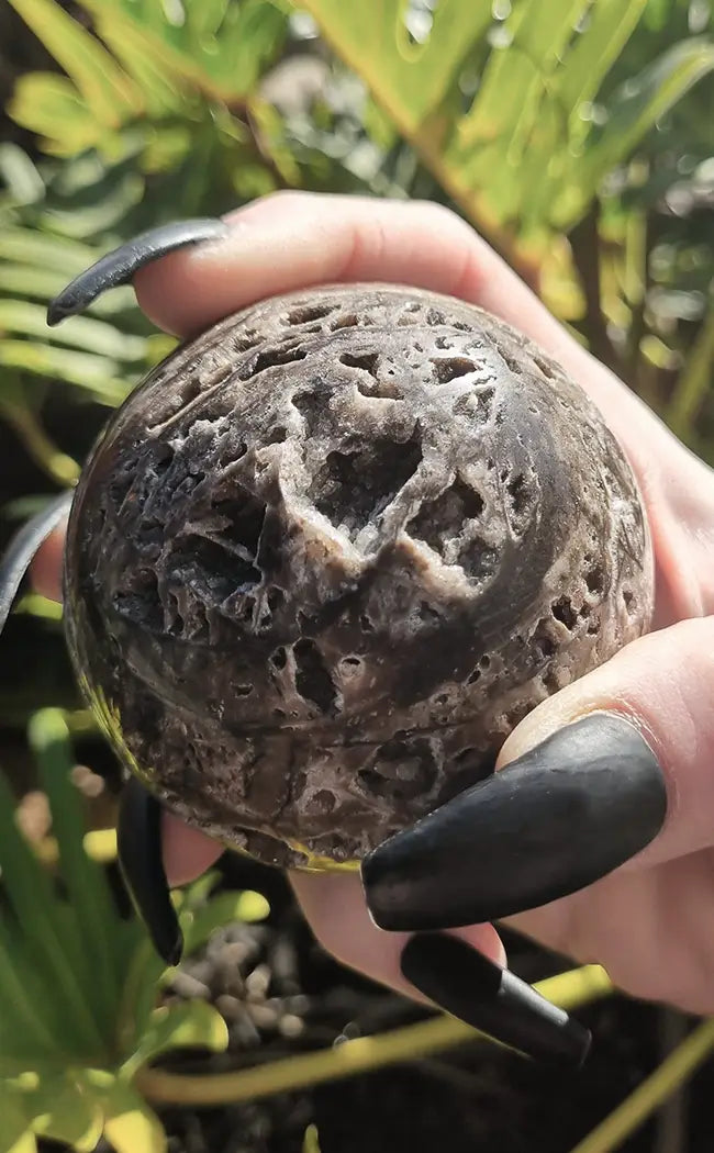 Dark Sphalerite Geode Spheres-Crystals-Tragic Beautiful