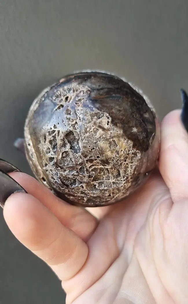 Dark Sphalerite Geode Spheres-Crystals-Tragic Beautiful