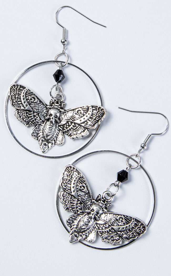 Death Head Halo Earrings-Burn Book Inc-Tragic Beautiful