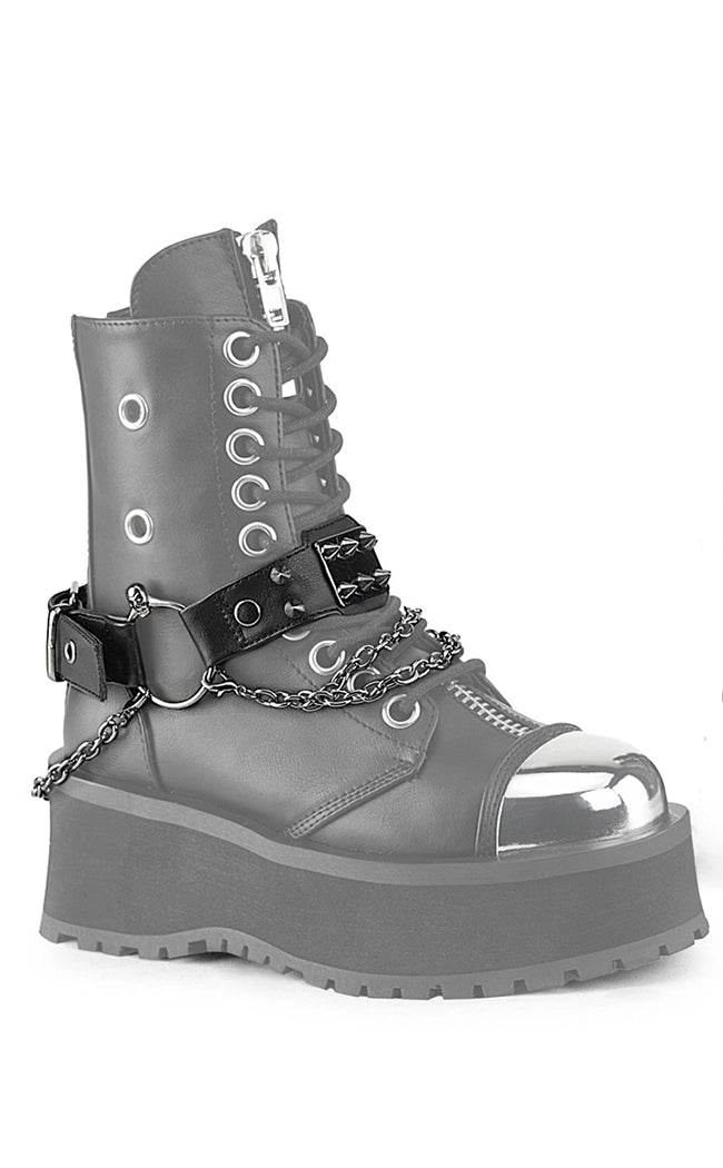 Demonia Skull O-Ring Boot Harness