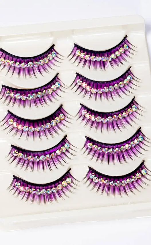 Drag Me To Hell Rhinestone Lash Pack | Purple-Drop Dead Gorgeous-Tragic Beautiful