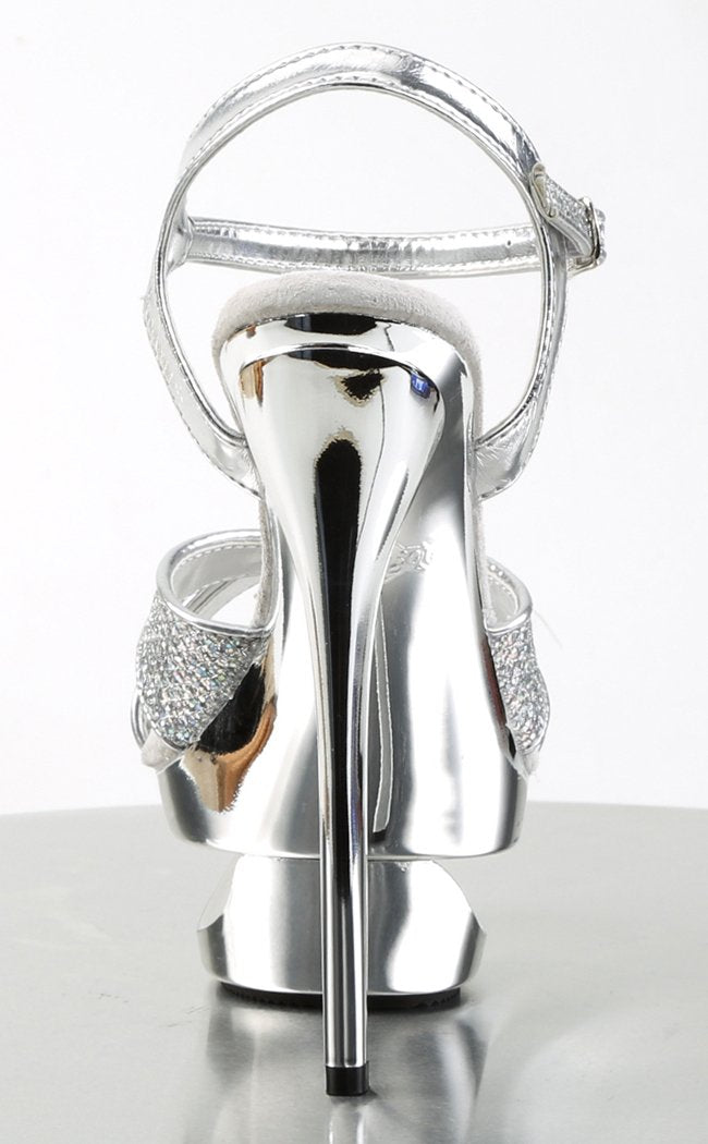 ECLIPSE-619G Slv Multi Gltr/Slv Chrome Heels-Pleaser-Tragic Beautiful