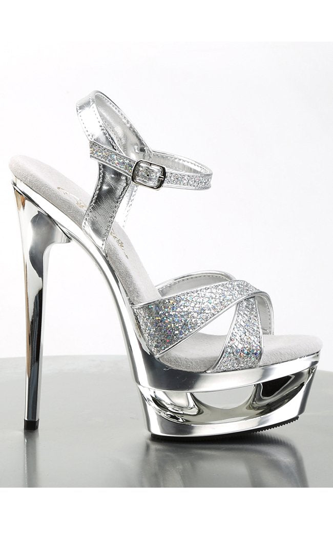 ECLIPSE-619G Slv Multi Gltr/Slv Chrome Heels-Pleaser-Tragic Beautiful