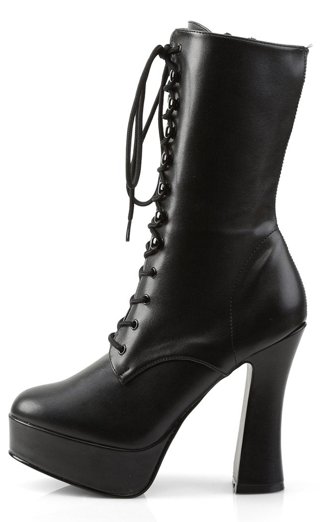 ELECTRA-1020 Black Faux Leather Ankle Boots-Pleaser-Tragic Beautiful