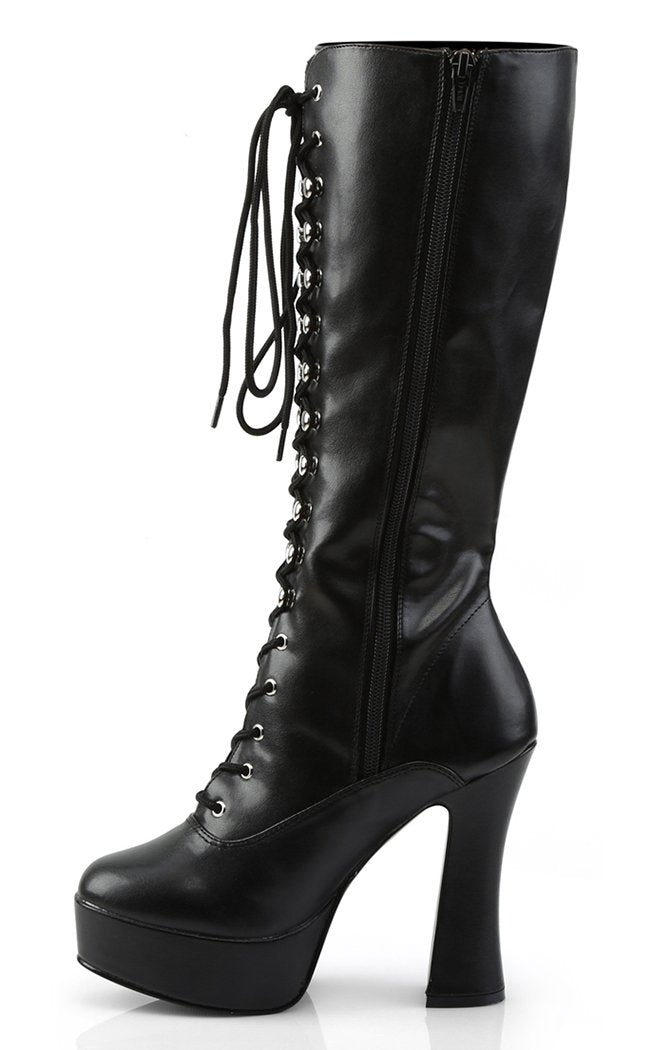 ELECTRA-2020 Black Knee High Boots-Pleaser-Tragic Beautiful