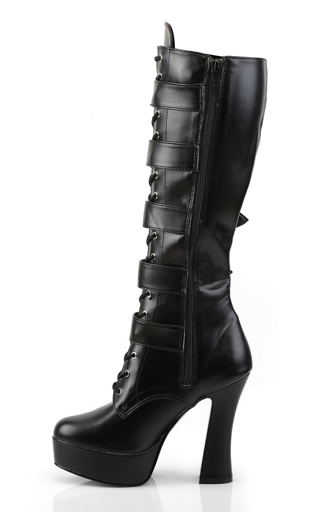 ELECTRA-2042 Black Knee High Boots-Pleaser-Tragic Beautiful