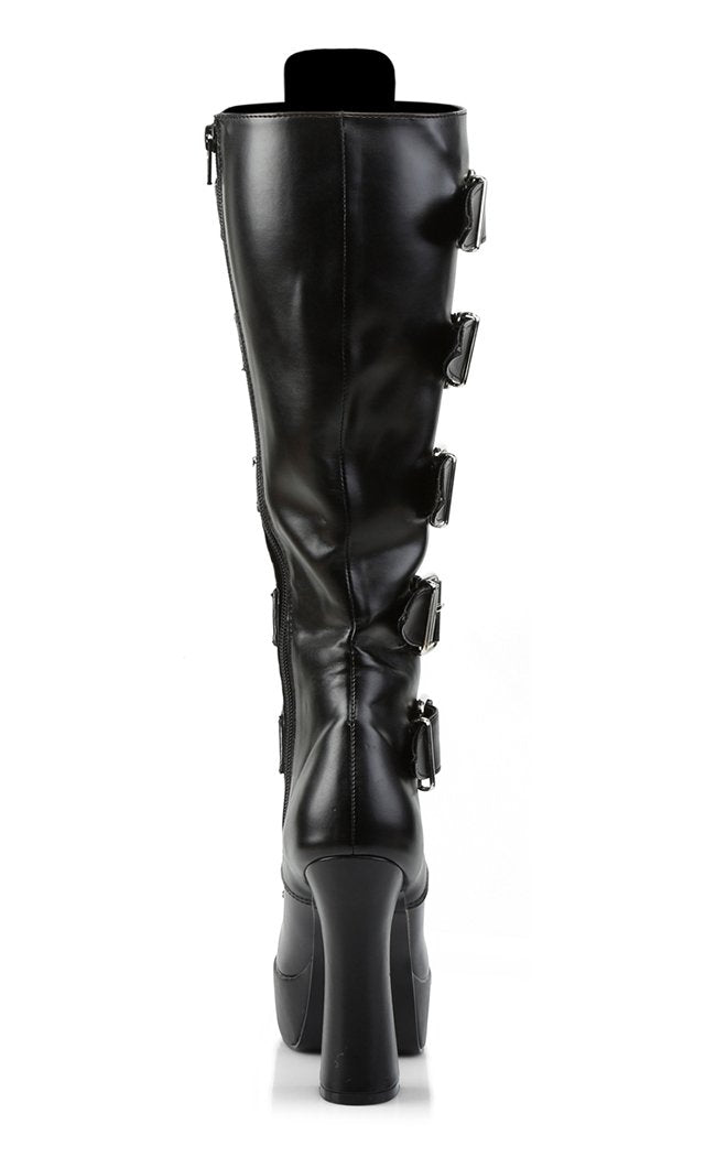 ELECTRA-2042 Black Knee High Boots-Pleaser-Tragic Beautiful