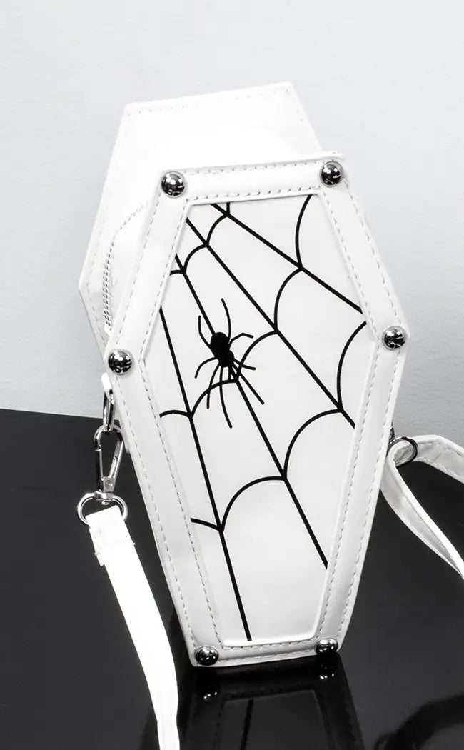 Eaten Alive Coffin Bag | White-Anathema-Tragic Beautiful