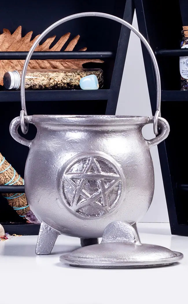 Large Tripod Cauldron | Pentagram-Cauldrons-Tragic Beautiful