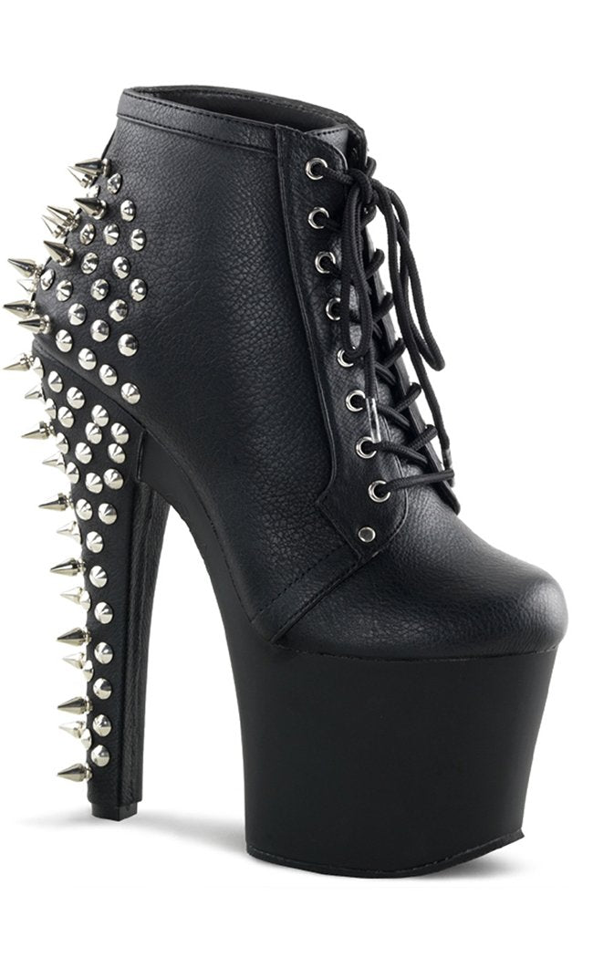 FEARLESS-700-28 Black / Black Matte Heels-Pleaser-Tragic Beautiful