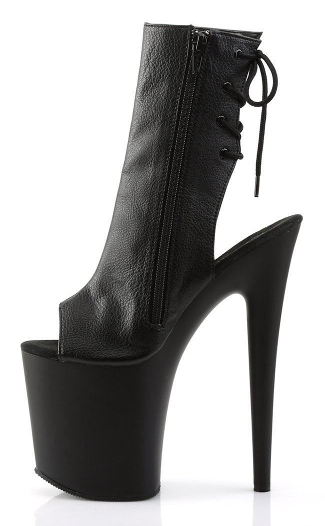 FLAMINGO-1018 Black Matte Ankle Boots-Pleaser-Tragic Beautiful