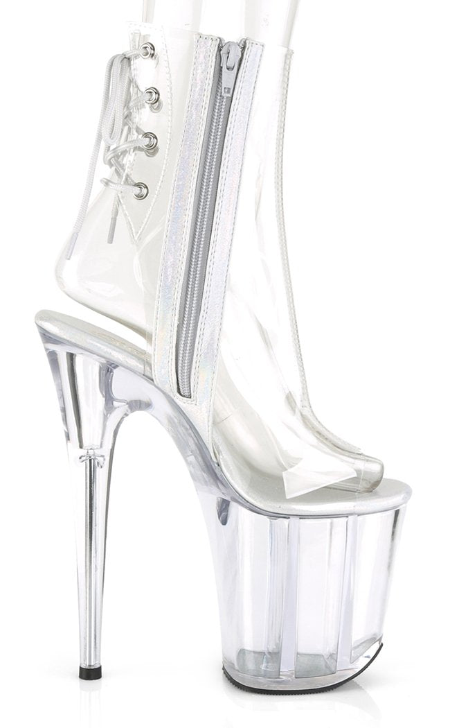 FLAMINGO-1018C Clear Ankle Boots-Pleaser-Tragic Beautiful