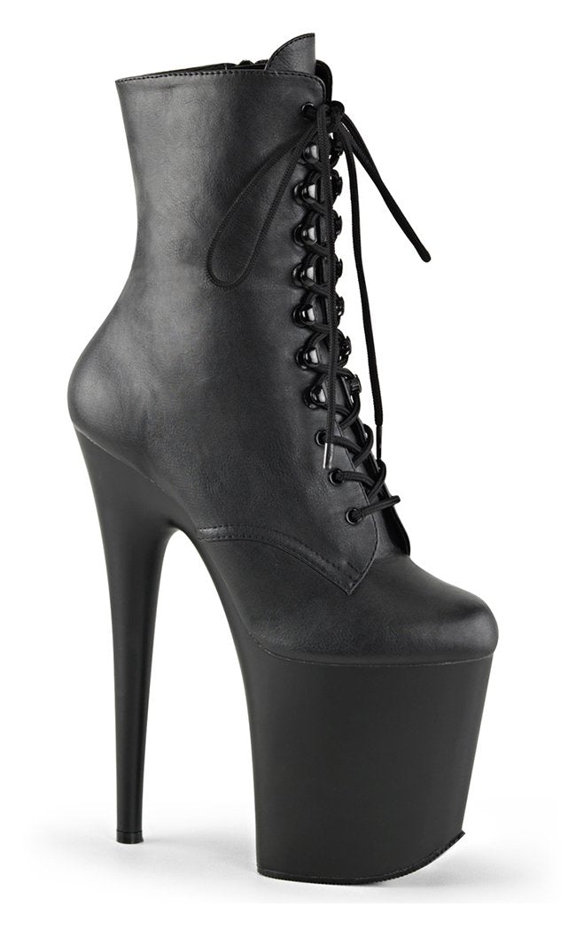 FLAMINGO-1020 Black Matte Ankle Boots-Pleaser-Tragic Beautiful