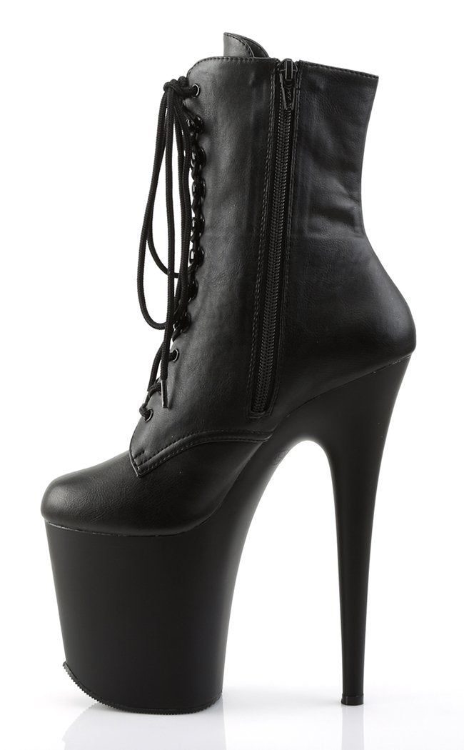 FLAMINGO-1020 Black Matte Ankle Boots-Pleaser-Tragic Beautiful