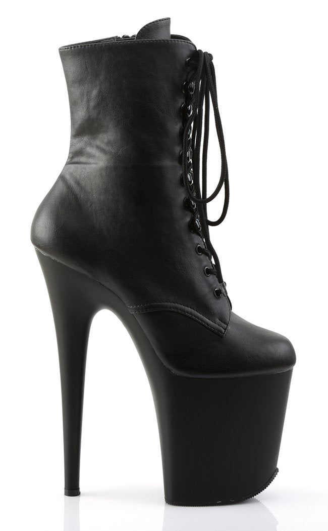 FLAMINGO-1020 Black Matte Ankle Boots-Pleaser-Tragic Beautiful