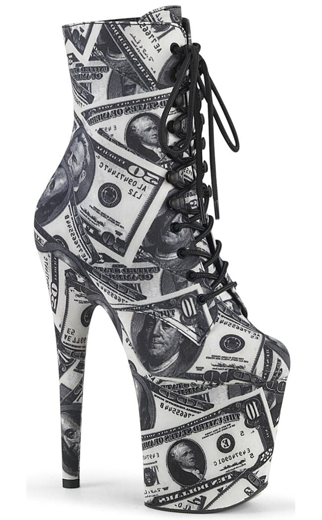 New! DADDY'S MONEY WITH SPARKLE VELCRO SPLINT BOOTS (PAIR) main image 1