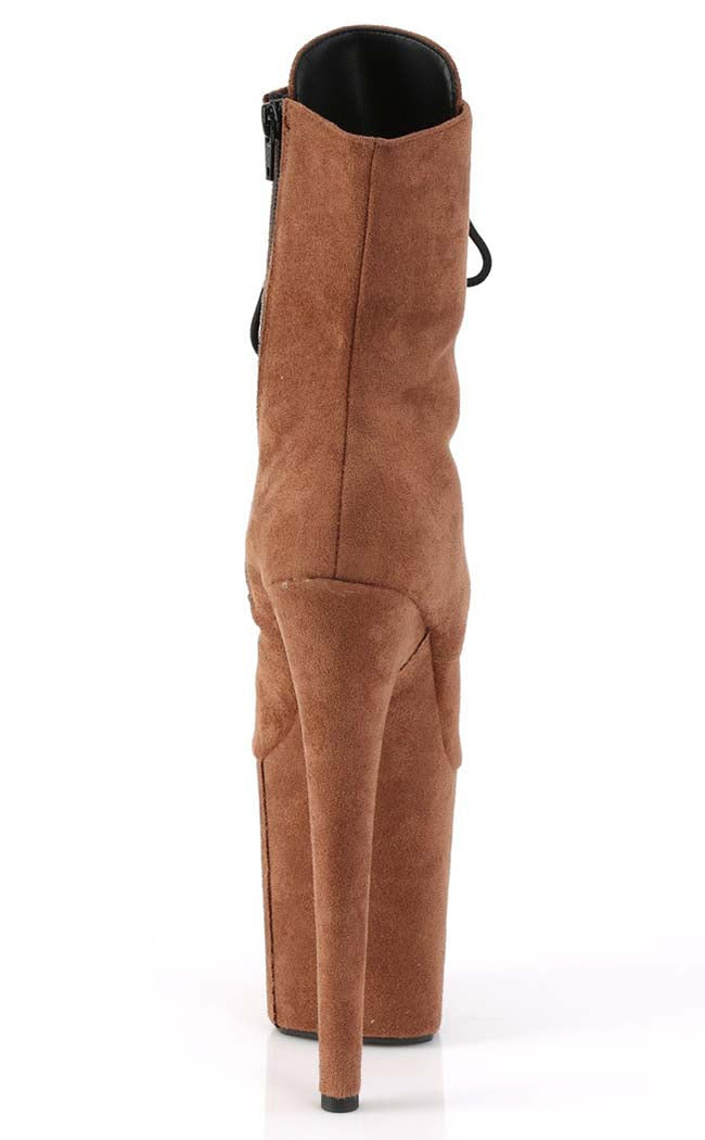 FLAMINGO-1020FS Camel Faux Suede Boots-Pleaser-Tragic Beautiful