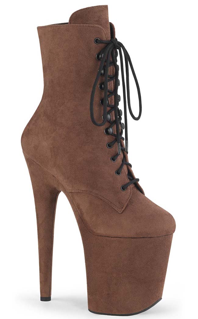 FLAMINGO-1020FS Camel Faux Suede Boots-Pleaser-Tragic Beautiful