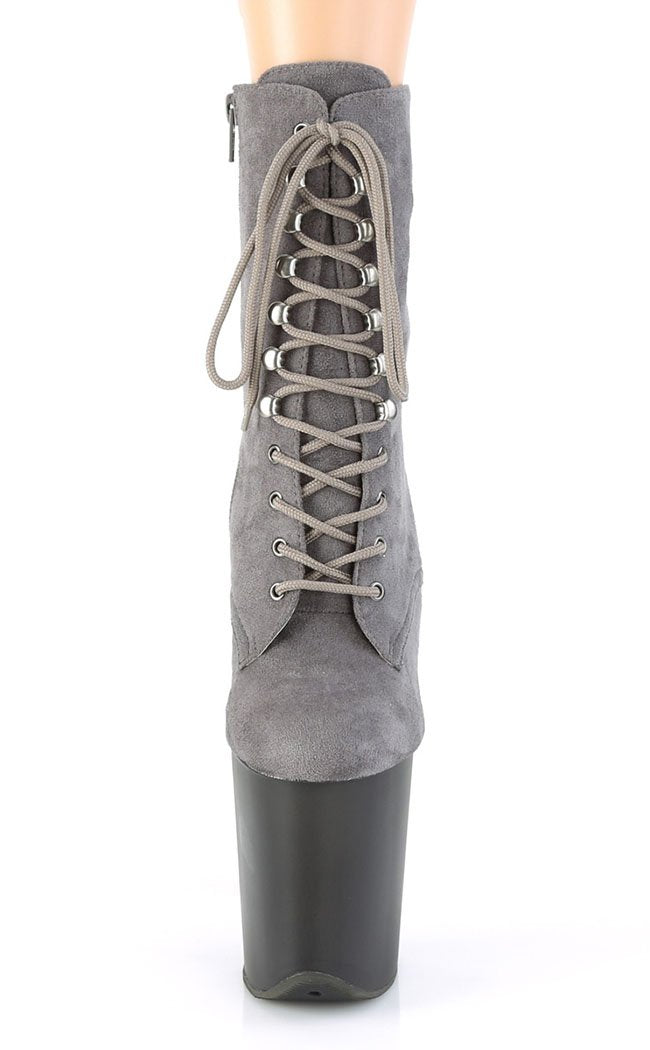 FLAMINGO-1020FST Grey Suede Tinted Boots-Pleaser-Tragic Beautiful