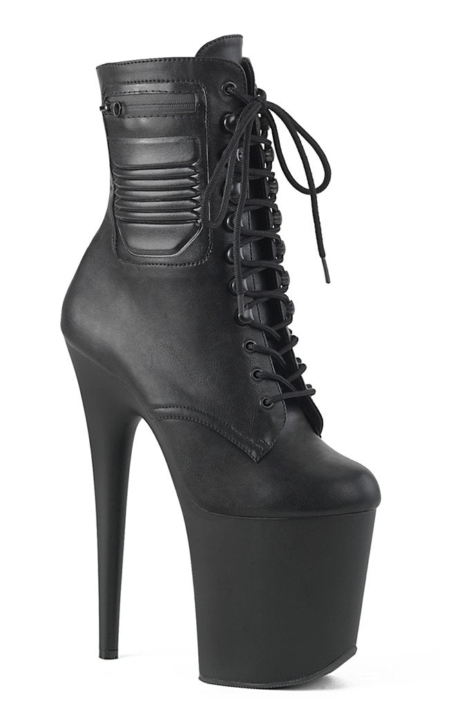 FLAMINGO-1020PK Black Ankle Boots-Pleaser-Tragic Beautiful