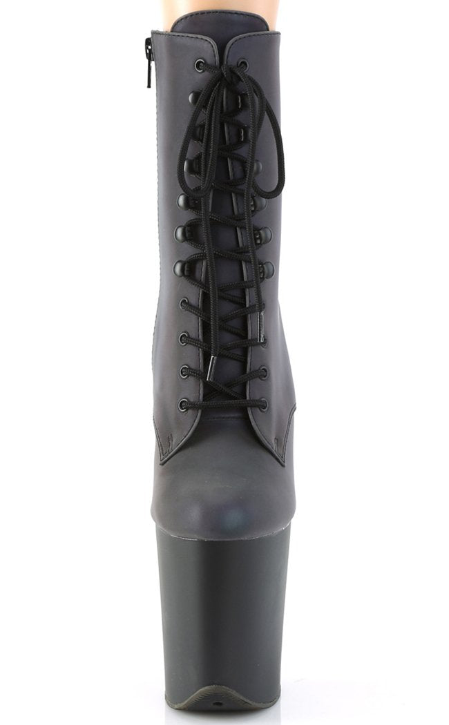 FLAMINGO-1020REFL Green Multi Reflective Boots-Pleaser-Tragic Beautiful